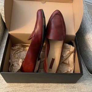 Burgundy frye loafers - memory foam inside